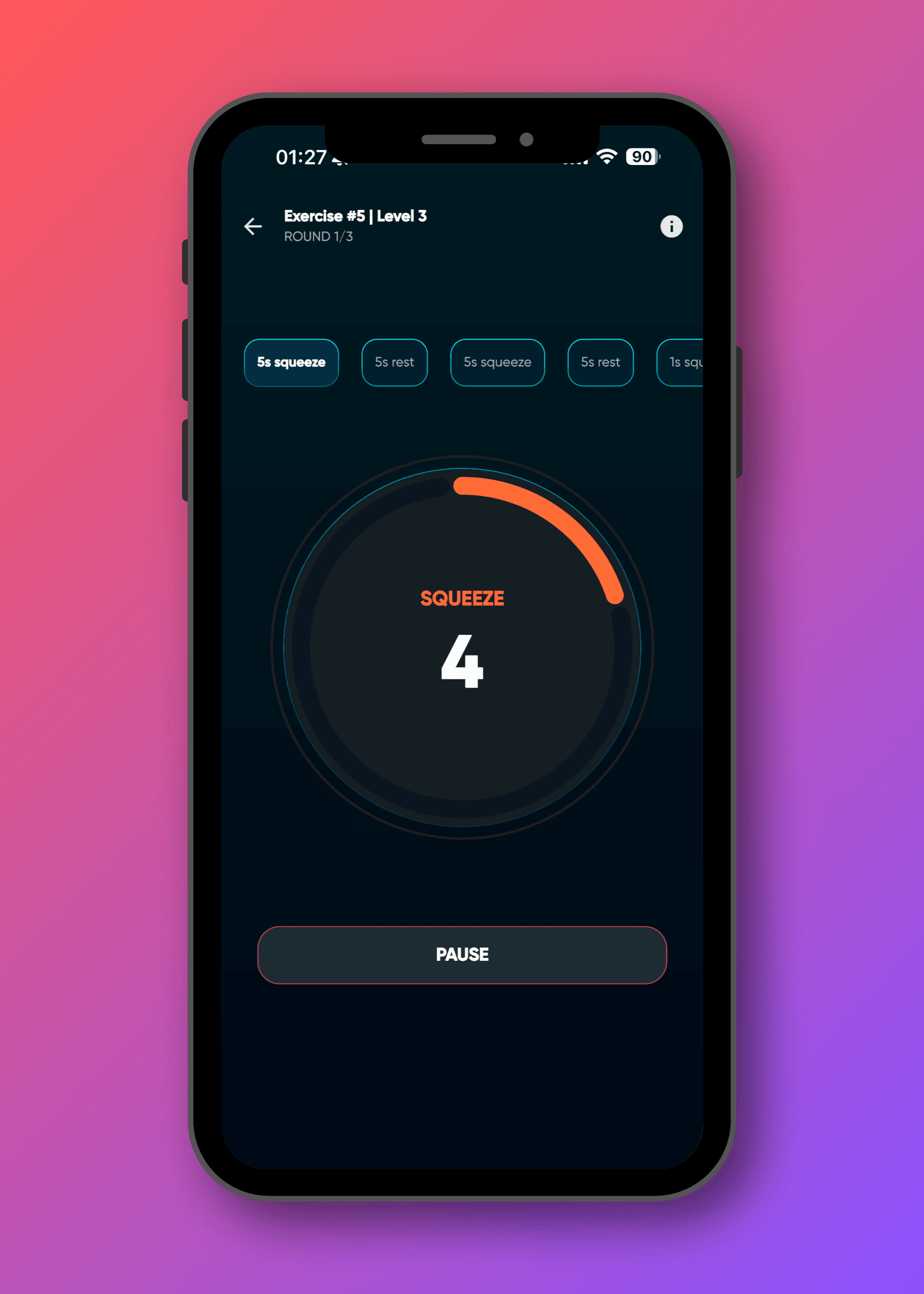 SQZ guided workouts in the app