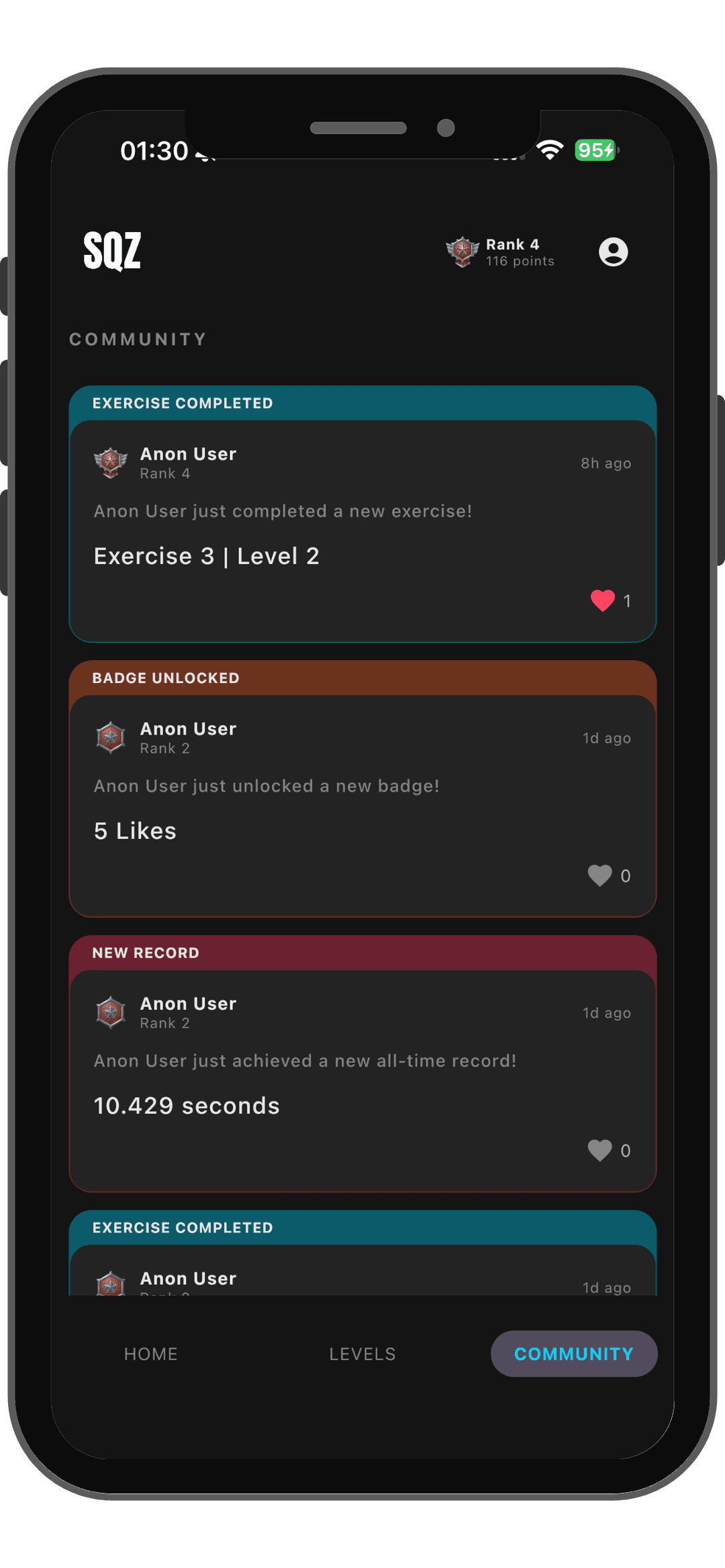 Community and motivation in SQZ