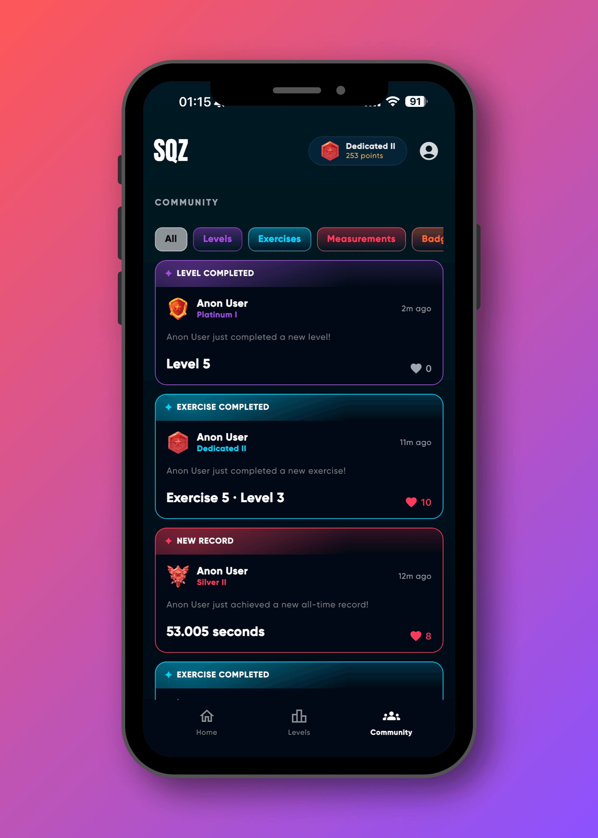 Community and motivation in SQZ
